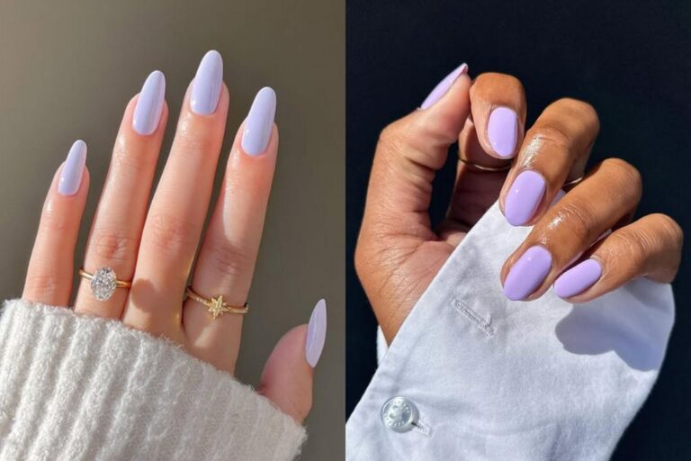 Lavender nails cute pastel light purple nail art designs with design ideas