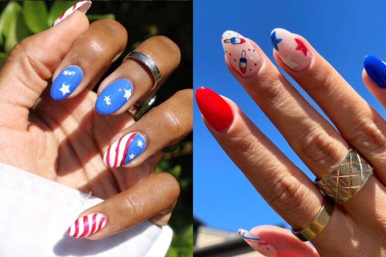 Simple 4th of July nails subtle classy cute easy Fourth of July nail art designs patriotic manicure with design