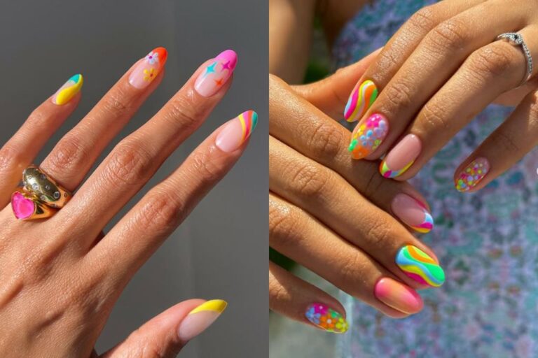 Bright summer nails neon simple cute popular eye catching elegant classy nail art designs gel acrylic polish colors ideas