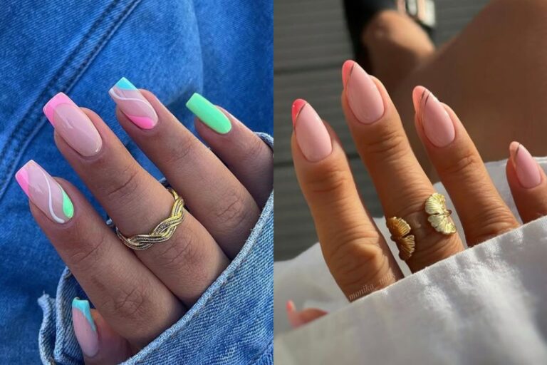 Cute summer nails neon bright simple popular elegant classy nail art designs with design ideas inspo